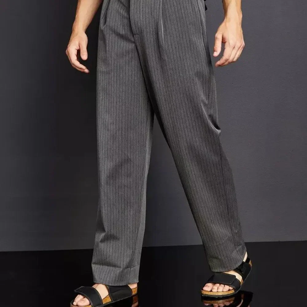 Royalty by Maluma Men's Relaxed-Fit Pinstripe Suit Pants